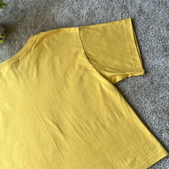 NWT Champion Golden Yellow Embroidered Emojis Cropped T-Shirt Size: XS - Picture 8 of 10